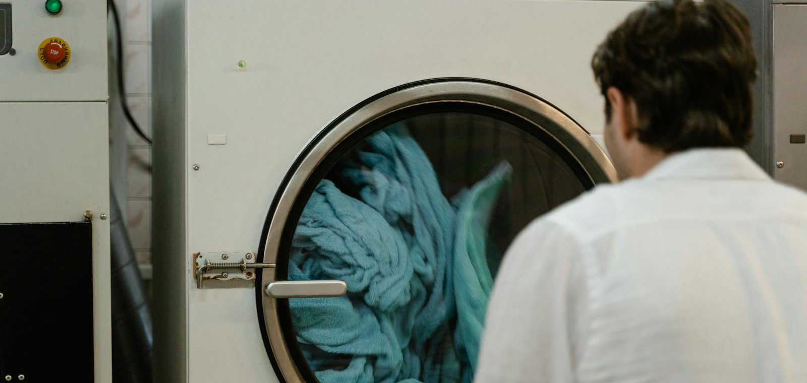 Man in a Public Launderette