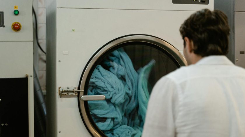 Man in a Public Launderette